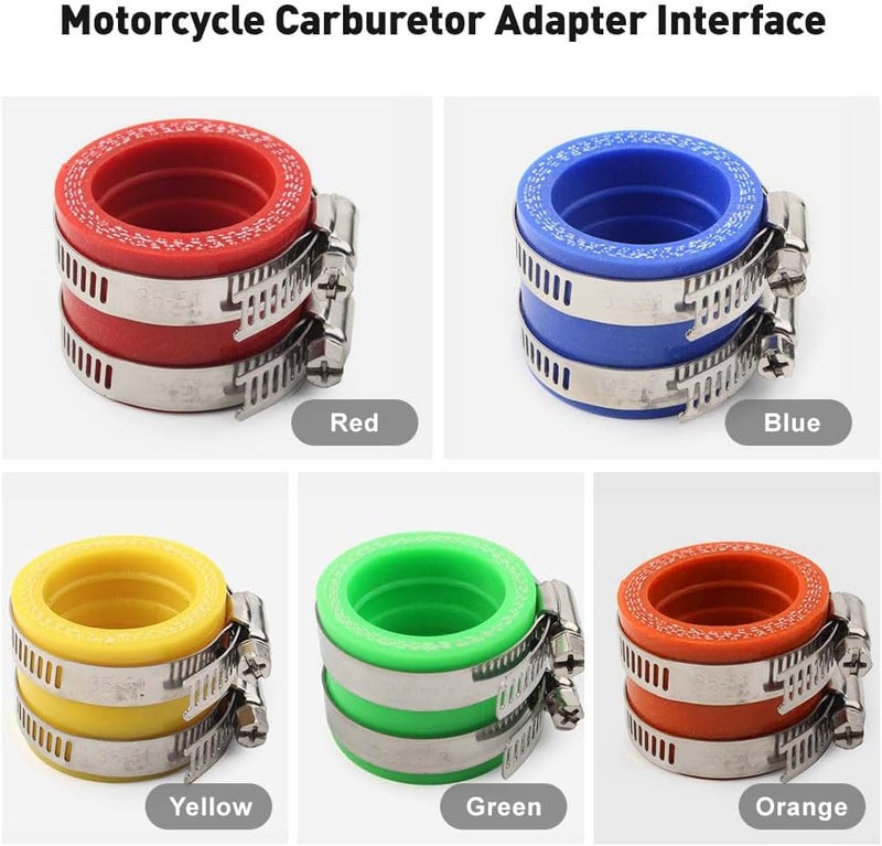 Three T 35 mm Carburetor Rubber Adapter Intake Manifold, Air Intake Pipe Adapter Boot Joint Interfacer,For MIKUNI For KEIHIN OKO KOSO PWK ZSDTRP 21mm 24mm 26mm 28mm 30mm, PE 28mm 30mm Carburetor - Image 5